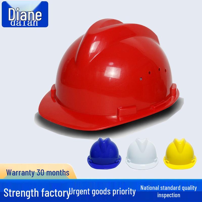 Casco di Sicurezza in ABS Traspirante Tipo V, Spesso e Anti-Schiacciamento, Norma Nazionale per la Protezione del Lavoro.
