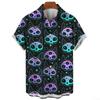 Demonic Horror 3D Printed Hawaiian Shirt Men's Loose Breathable Summer Short Sleeve