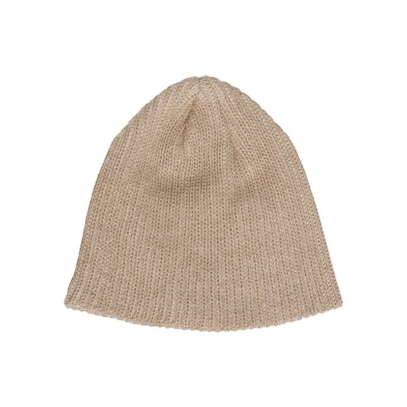 Brown Hat Tricot Heart Beanie - Beige