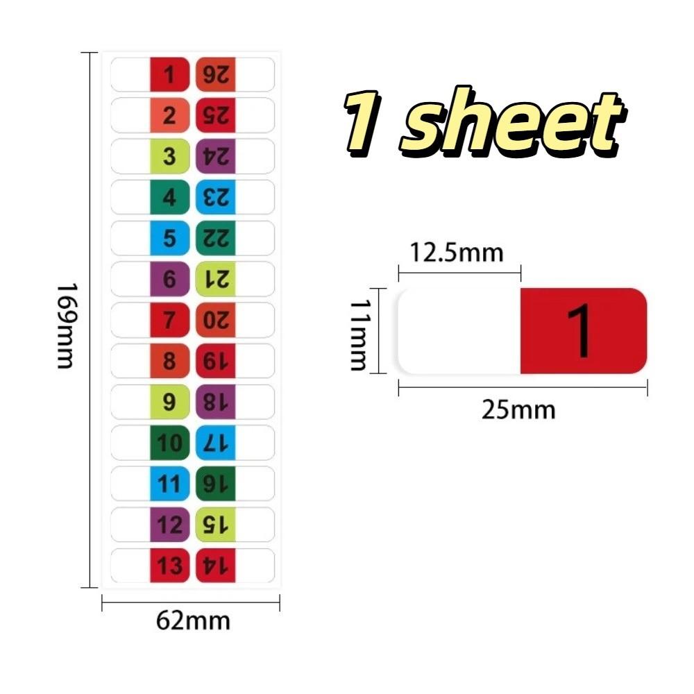

Colorful Alphabet Page Markers Waterproof Sticky Index Tabs Page Marker Sticky Flags Books Style-C