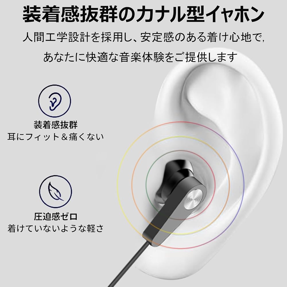 Eikokiwa Type C Wired Earphones HiFi Clear Call Ergonomic Design USB-C Compatible with iPhone Android Galaxy 3.5g