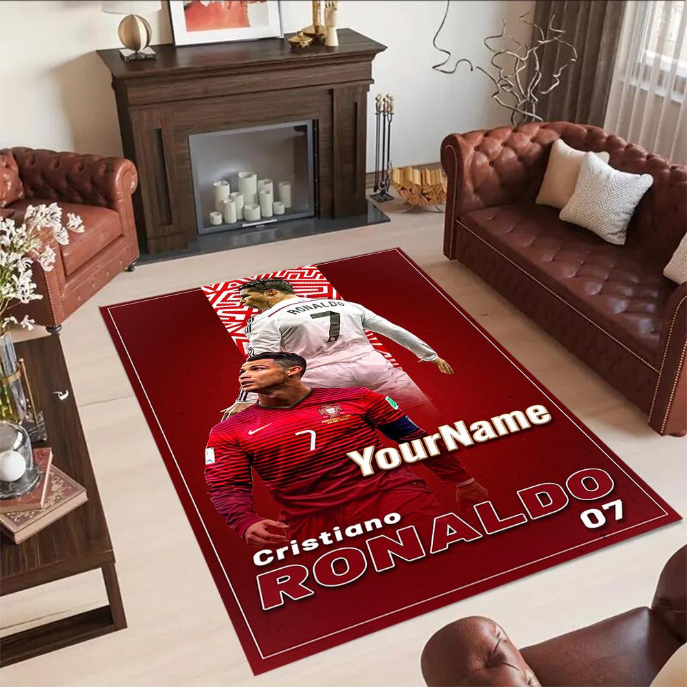 Cristiano Ronaldo 18 Customized Name Floor Mat Perfect for Dormitory Game Room Entryway Outdoor Antislip Carpet Office home decor Wedding Party Gift