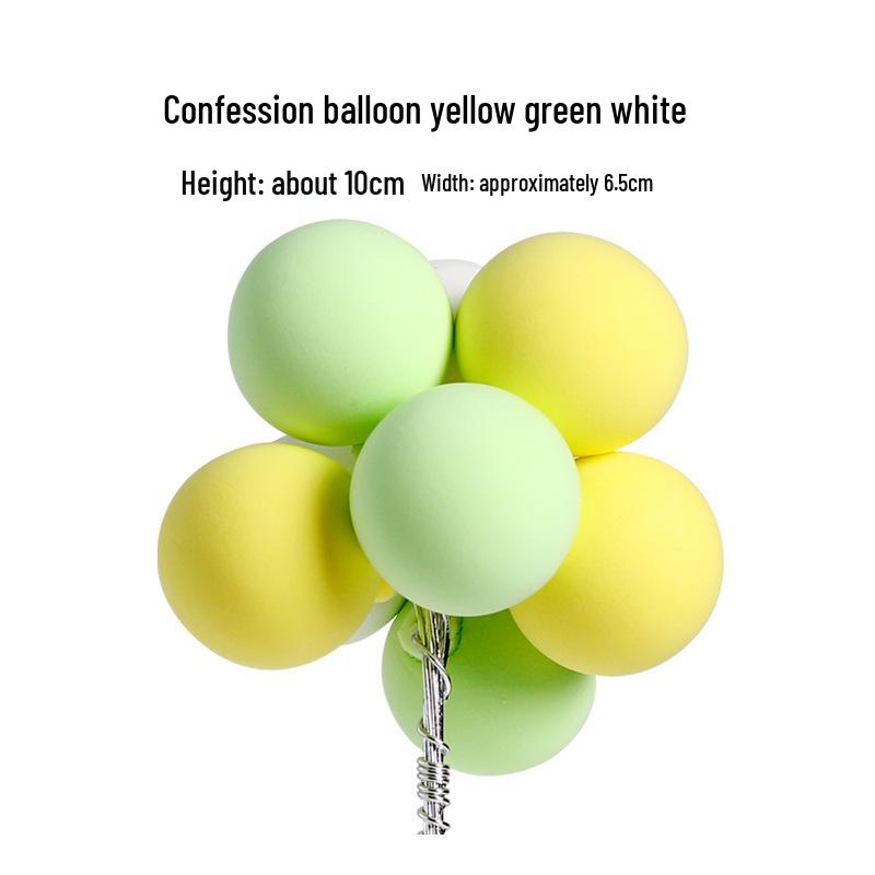 Colorful Retro Balloon Cake Toppers – Round Ball Dessert Decorations