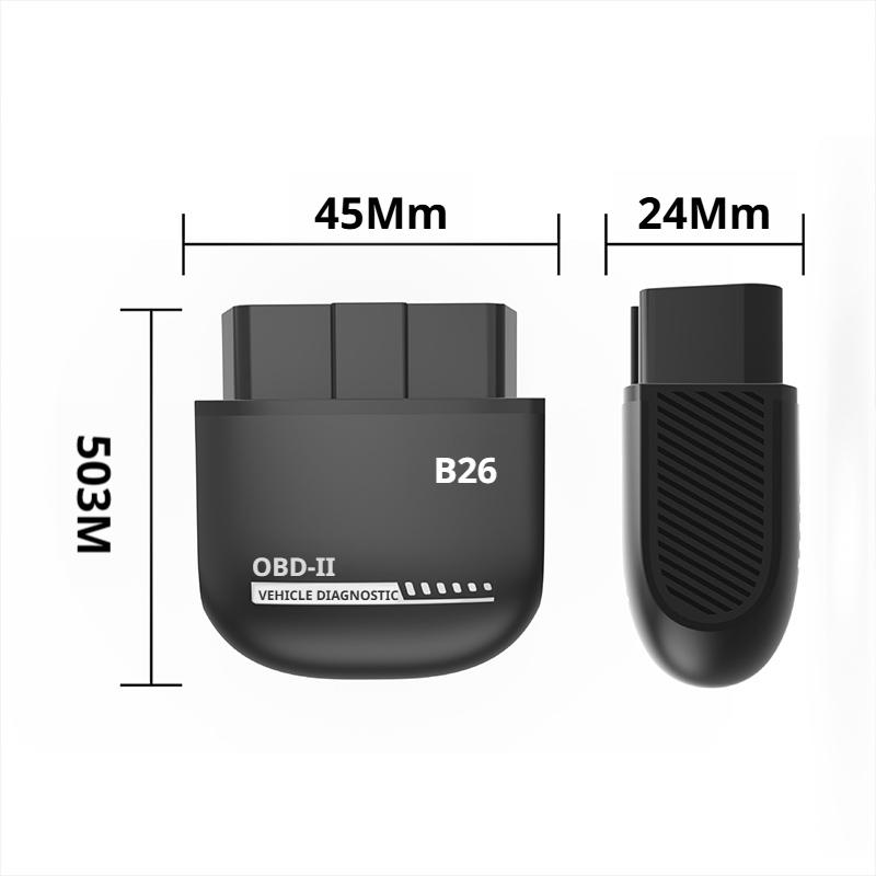 

SEAMETAL B26 OBD2 Scanner Bluetooth 5.1 Professional Car Diagnostic Tool Engine Fault Code Reader All OBD2 Vehicles 1PC чёрный