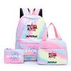 3Pcs/set Anime Demon Hunters Printed Backpack with Shoulder Bag Pengcil Case for Teenager Large Capacity Waterproof Bookbag Back To School Gift
