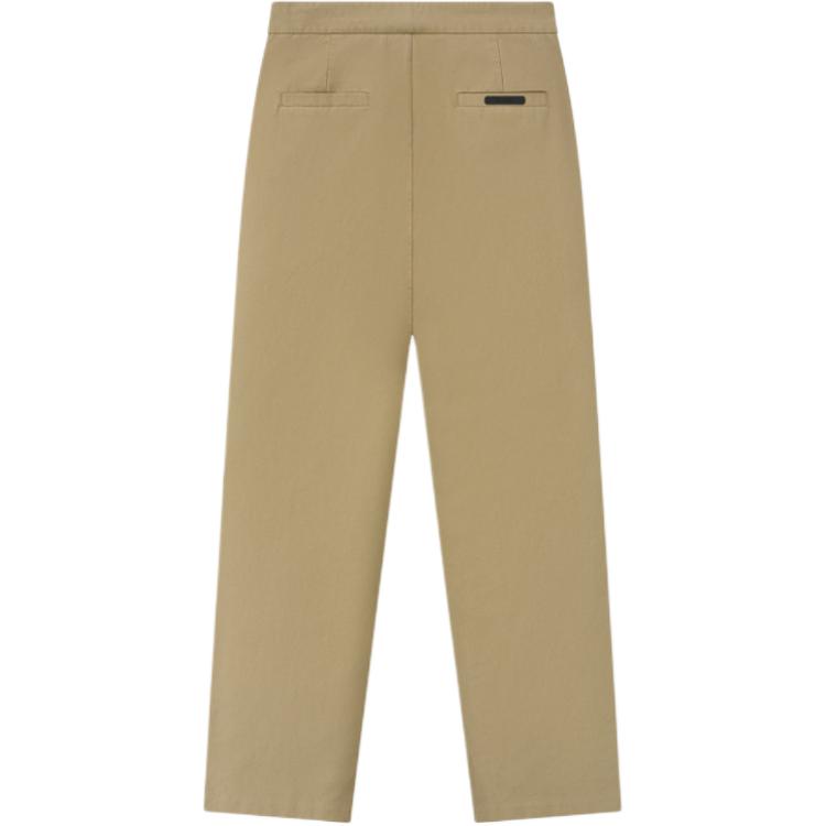 Fear of God Essentials Cotton Canvas Pleat Front Pant Dune Men Bottoms Tan 130SP268524F