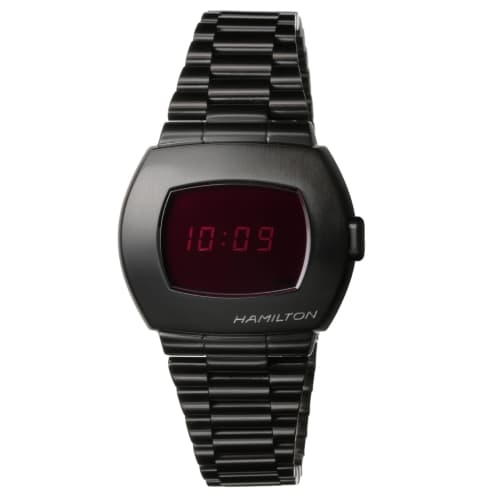 

HAMILTON American Classic PSR Digital Watch, Black Dial, Stainless Steel, Sapphire Crystal, Quartz Movement, Water Resistant to 10 ATM, 33mm, Swiss Ma
