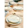 Gold Lux ceramic Wishing Tree 24 Piece Dinner Set For 6 Persons