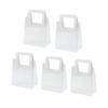 NASSIA Clear Gift Bags with Handles, Large Capacity, Gift Wrapping Bags for Weddings, Birthdays, and Parties, Set of 5, Small PVC, 15 X 17 X 8 Cm