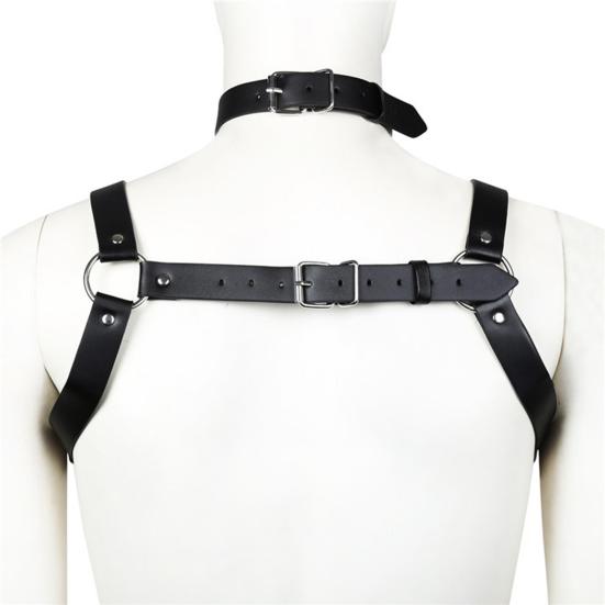 Nastavitelný kožený postroj Body Restraint Bondage popruh pro dospělé sexuální hračky