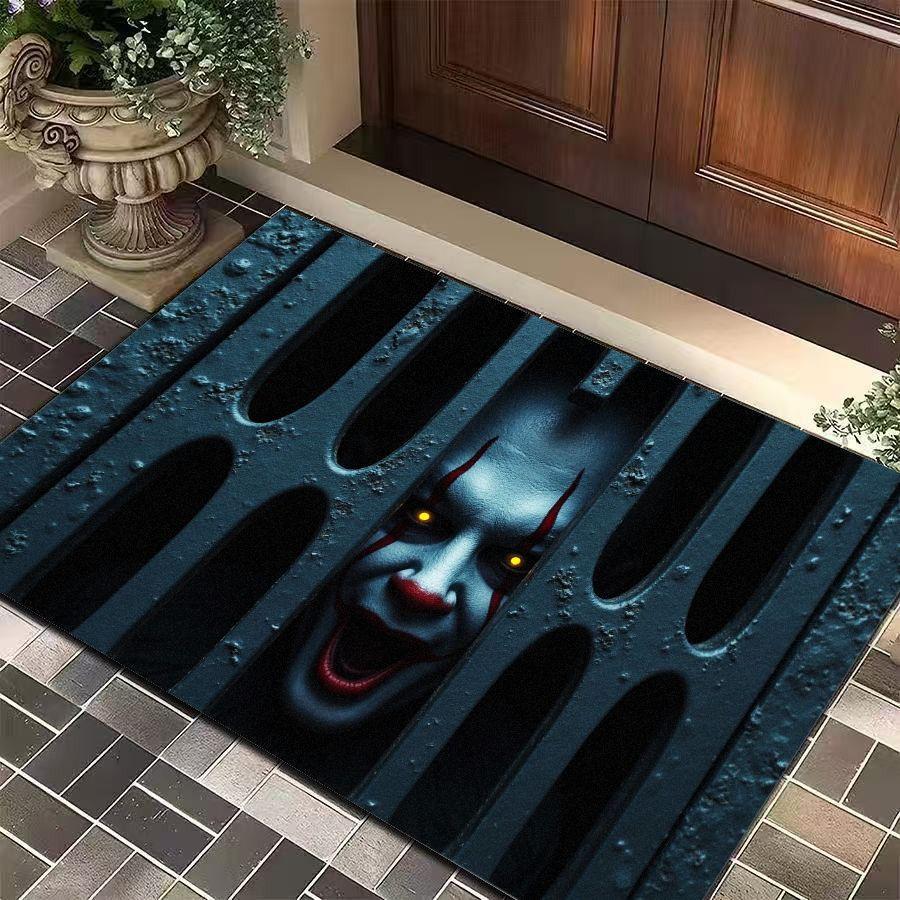 Underfloor Clown Crystal Velvet Carpet Bath Entrance Floor Mat Water Absorbing Anti-Slip Home Decoration
