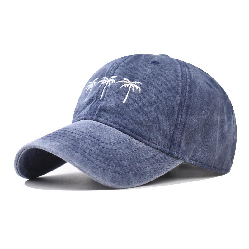 Cotton Coconut Tree Baseball Cap Men's and Women's Outdoor Cartoon Embroidered Cap