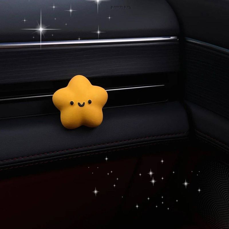 A Lucky Star Car Air Freshener for Air Conditioning Vent Decoration, Aroma Diffuser Stone, Car Interior Ornament, Gift