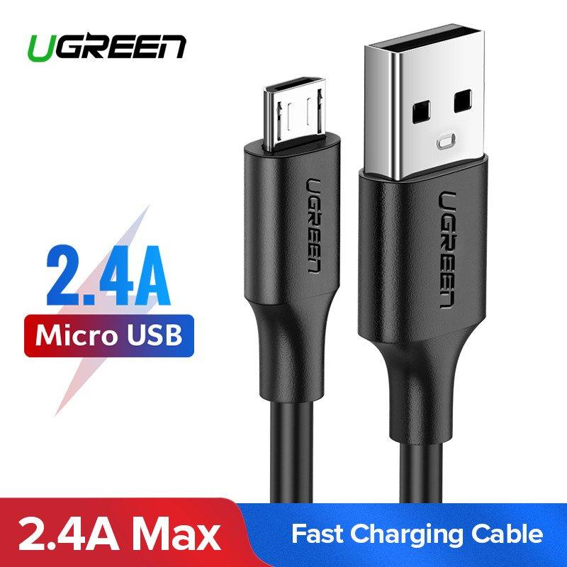Kabel Usb Do Micro Usb Ugreen  Us289 Qc 3.0 2.4A 0.25M (Czarny)