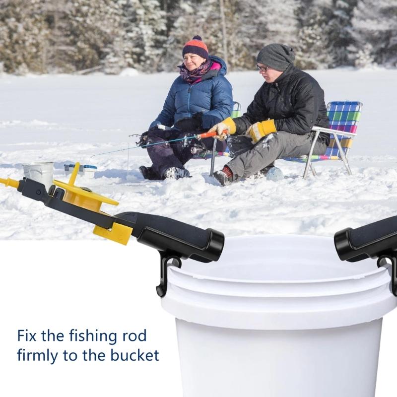Fishing Bucket Rod Holder Bucket Fishing Rod Holder Fishing Tackle Universal Clamp on Bucket Fishing Rod Fixing Bracket