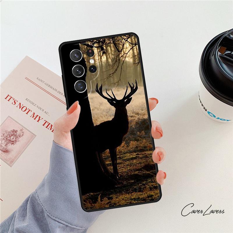 Bosdier Hertenjacht Camo telefoonhoesje Voor Samsung Galaxy S24 S25 S23 S22 Ultra Note 10 20 Plus S20 S21 FE Cover For Note20ultra