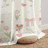 Single Panel Valentine Cute Pink Bow Floral Heart Sheer Curtain Sweet Romantic Print Window Drape Bedroom Semi For Made Of Polyester