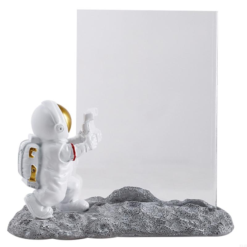 

KX4B Nordic for Creative Resin Astronaut Figurine 6 Inch Photo Frame Decorative Picture Display Holder Cartoon Statue Home Salute золотистий