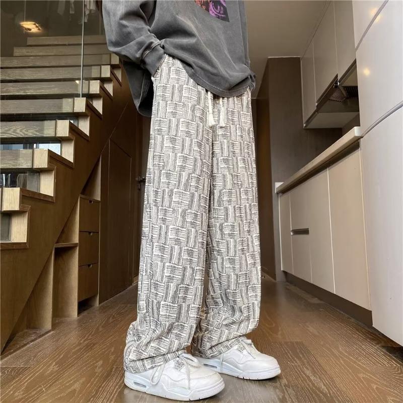 New Loose Casual Pants Men's Trend Versatile Pants Summer Thin Pendant Wide-leg Pants