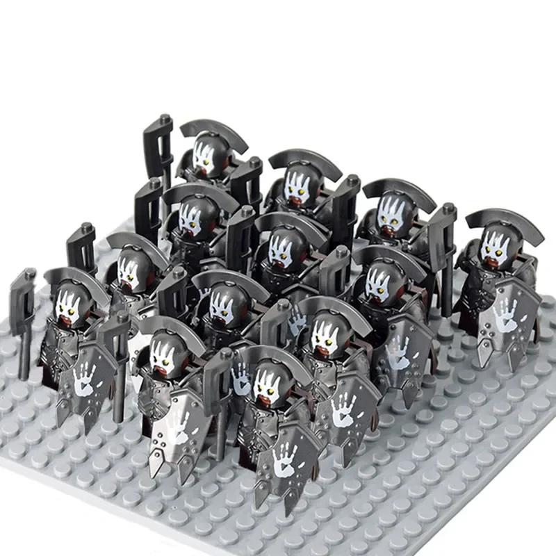 13ks Gondorská bojová stráž Vlastná pechotná armáda Vojak VS Sparťania Rímania Rytieri Bojovník z Rohanu Figúrky Stavebnice Hračky pre deti