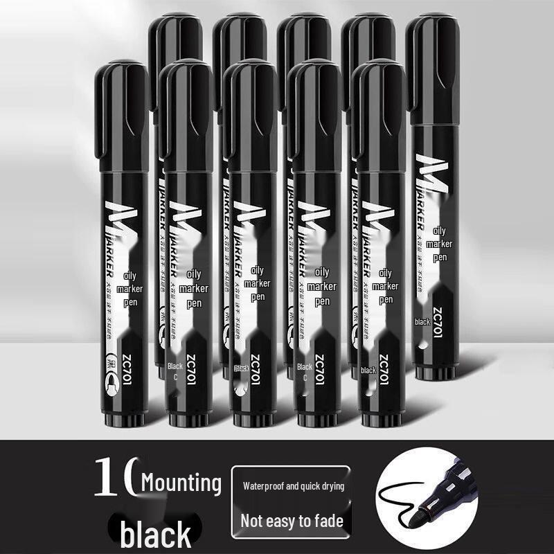 Waterproof Quick-Dry Oil-Based Broad Tip Marking Pen for Express Logistics