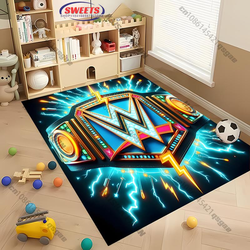 

15 Розмірів Килим з Принтом WWE Подарунок для Любителів Рестлінгу Килимок Спальня Вітальня Диван Балкон Багатофункціональний Чотири Сезони Доступний 60cm x 90cm