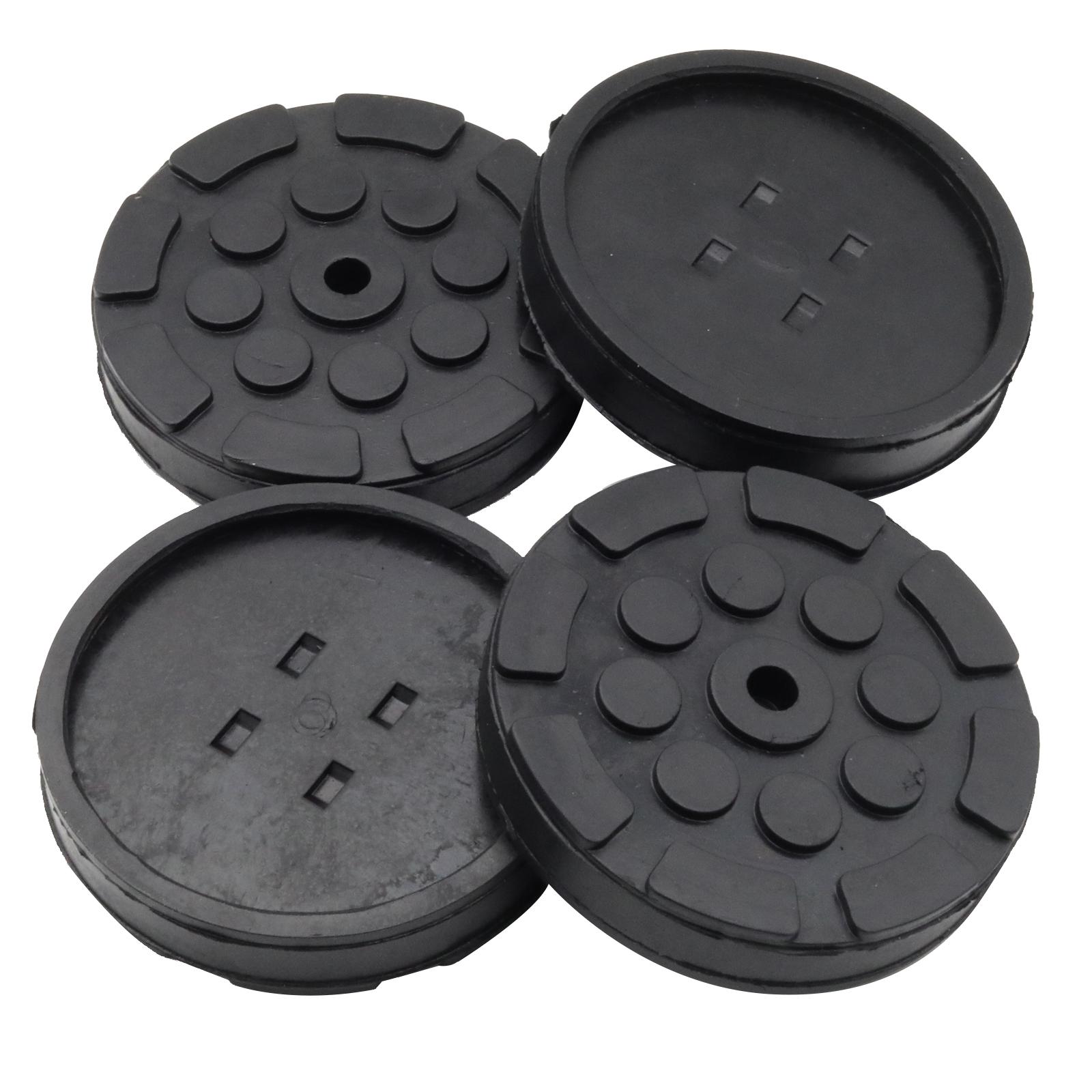 

4 шт. Jack Pad диаметром 120 мм, резиновая прокладка, адаптер для рамы, рельсовый адаптер для боковых подъемных домкратов с защемлением, автомобильный 2-стоечный автомобильный подъемный домкрат чёрный