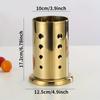 1PC Stainless Steel Golden Chopstick Rack Cutlery Holder Tableware Organizer Household Spoon Storage Container Kitchen Accessories