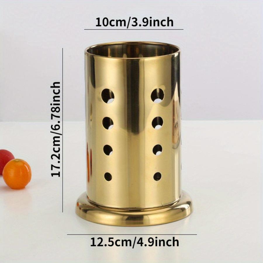 1PC Stainless Steel Golden Chopstick Rack Cutlery Holder Tableware Organizer Household Spoon Storage Container Kitchen Accessories