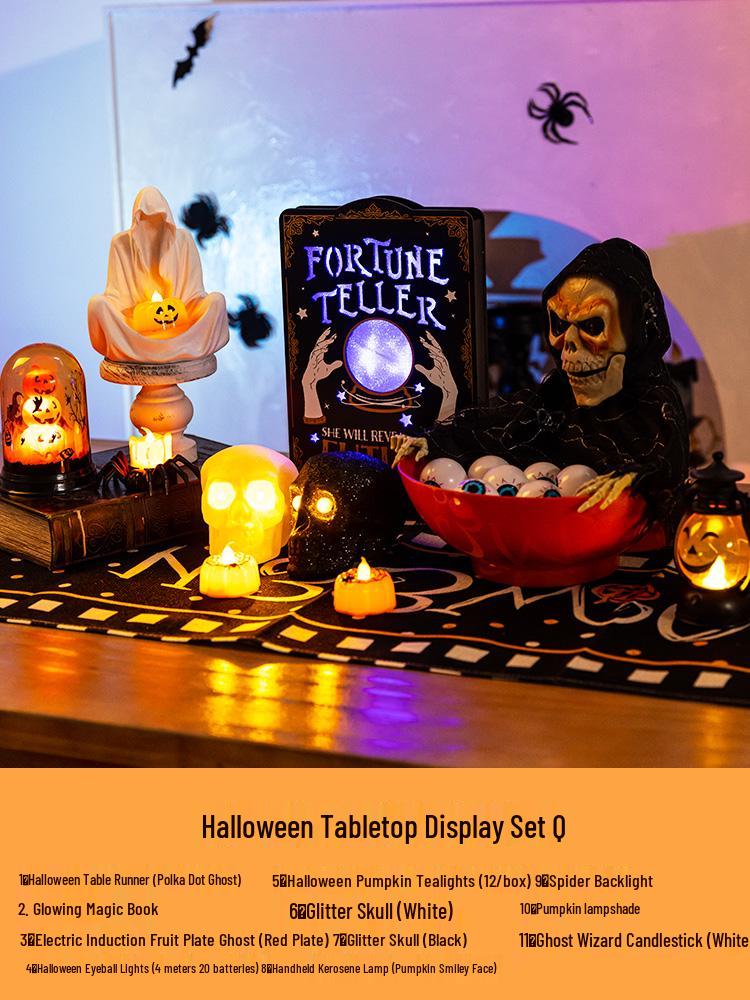 Halloween Glow-in-the-Dark Pumpkin Lantern Set for Party Decorations