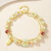 Retro women beaded bracelet women's light luxury niche design imitation jade bracelet Valentine's Day gift