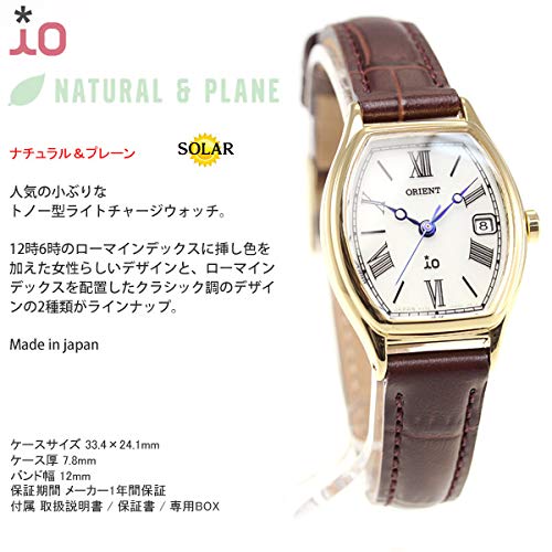 Orient iO Solar Wristwatch RN-WG0013S Japan Made Ladies White