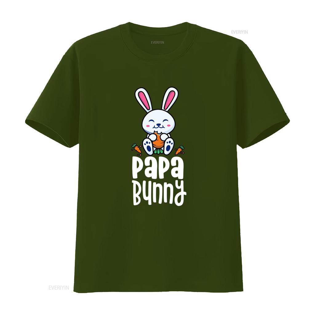 Papa Bunny T Shirt Cute Easter Design for Daddy Mommy Rabbit Lovers Perfect Themed Parties vintage Washed Versatile