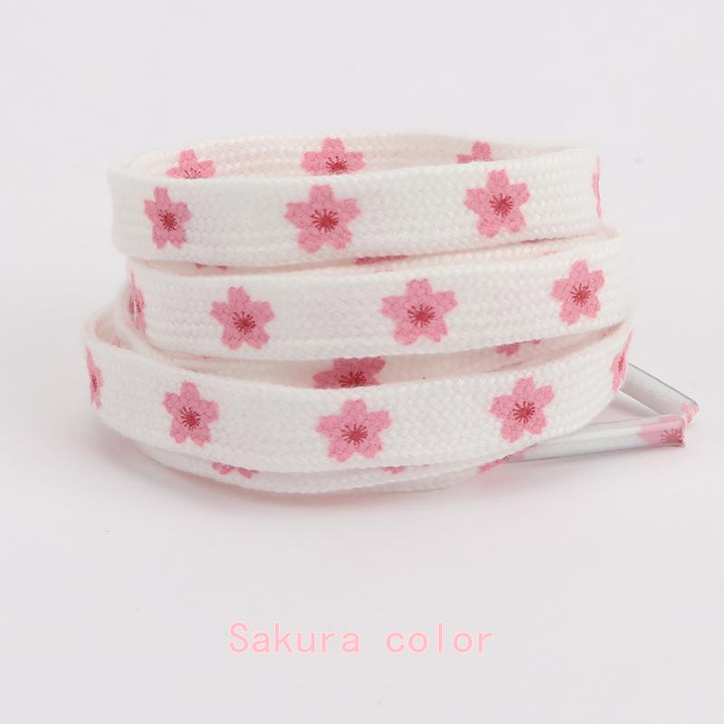 Fashion Style Cherry Blossom Pink AF1 Shoelace High-Cut Low-Cut Original Female Flower Lace Decorative Buckle Female Shoelace