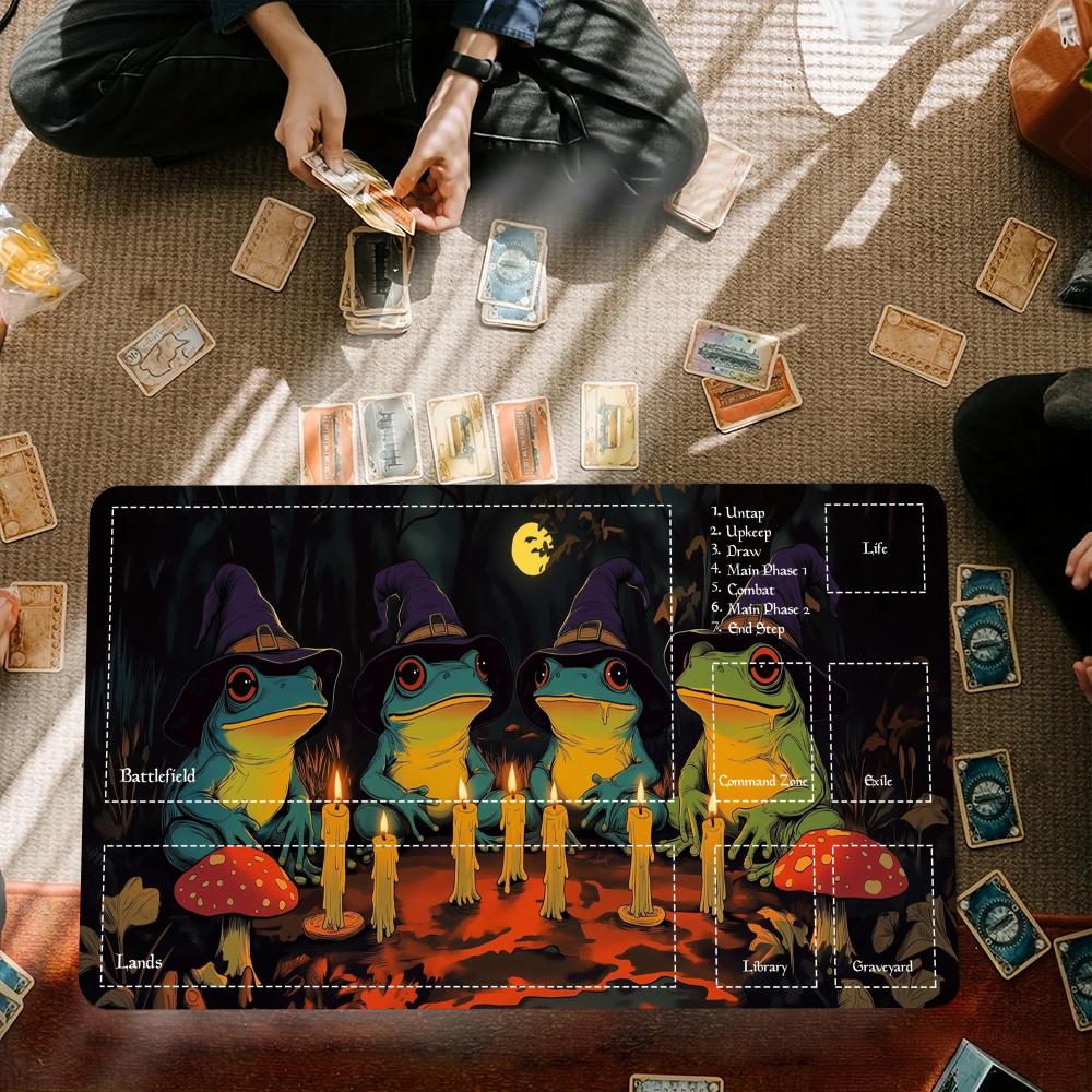 Frog Wizard Mouse Pad MTG Playmat Large Desk Mat Gaming Mats Gamer Pc Accessories Keypad Expansion Pads Rubber Anti-slip Base