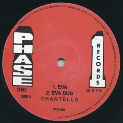 10inch Record CHANTELLS - Eva; Dub / Rub Me Down; Dub PRFS1001 Phase One 1976 UK Reggae, Ska & Dub
