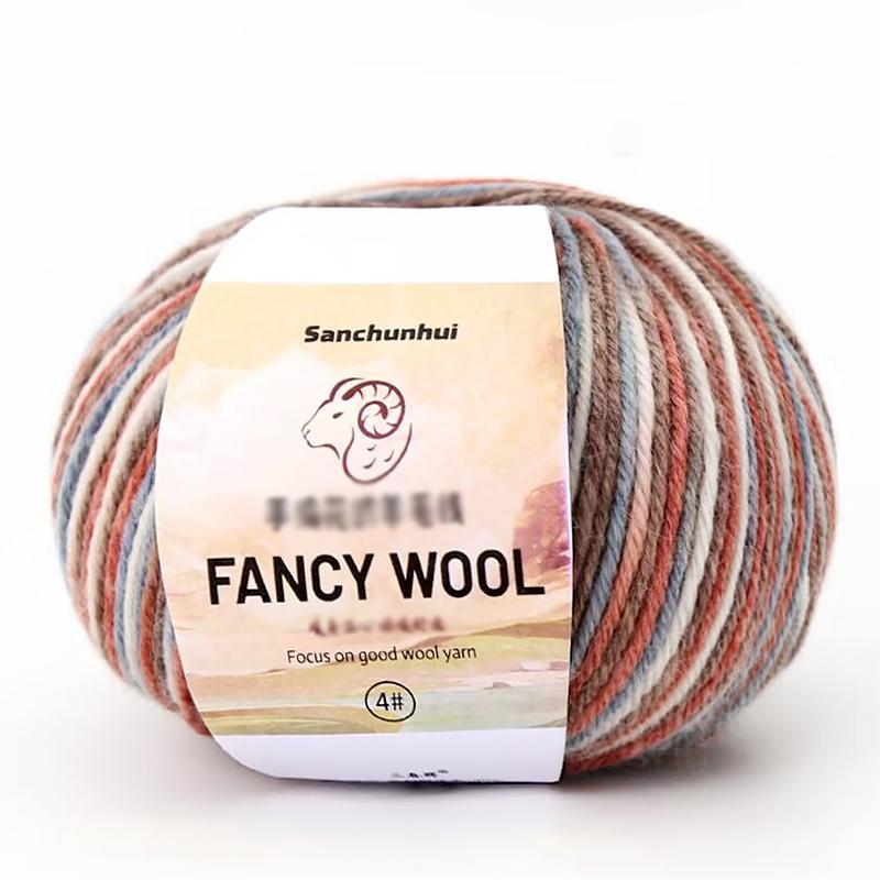 1PC Real Silk Gift Thread Pure Cotton Line Multi-functional Hand Woven Handmade Segmented Dyed Wool Yarn Multi-element
