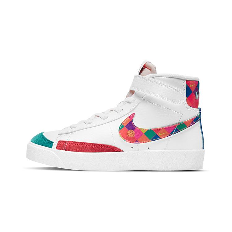 Nike Blazer 77  CNY Mid top Kids  Skateboarding Shoes White Red Green Kids  DD8490-163 33.5