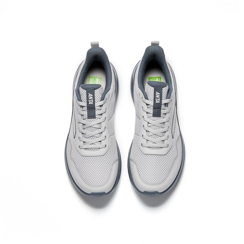 Anta Rouchun Pro Simple Comfortable Outdoor Sports Fitness Commuting Versatile Low-Top Running Shoes Men Sneaker Chip-Smoke-Gray 112645541R-1
