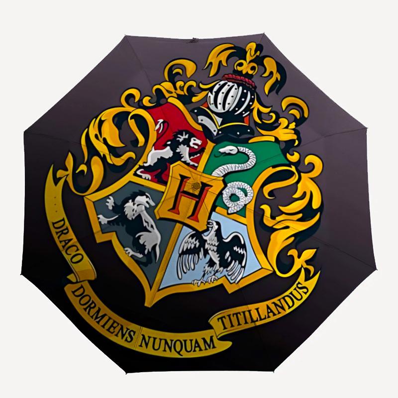 

1pc Hogwarts Crest Automatic Opening/closing umbrella, Compact Travel Umbrella - - Festive Accessory, Sturdy Ribs y250807076