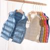 Kids Sleeveless Vest Stand Collar Sport Down Vest Solid Color Zipper Lightweight Warm Winter Outerwear