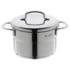 WMF High Stainless Steel 14cm Deep Induction and Gas Simple W0714776040 "Mini Casserole" Double-Handled Pot, Compatible, Design,