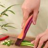 Stainless Steel Chopped Green Onion Knife Multi-Blade Kitchen Herb Cutter Multifunctional Scallion Shredding Tool Household Vegetable Slicer Gadget
