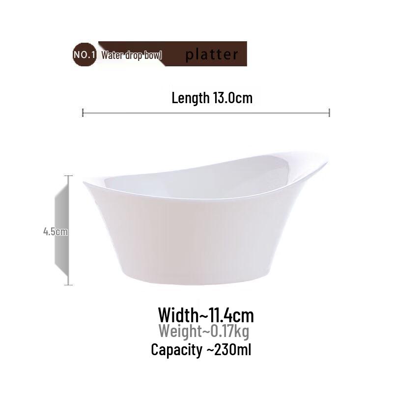 Lin Pan 5-inch Water Drop Serving Bowl