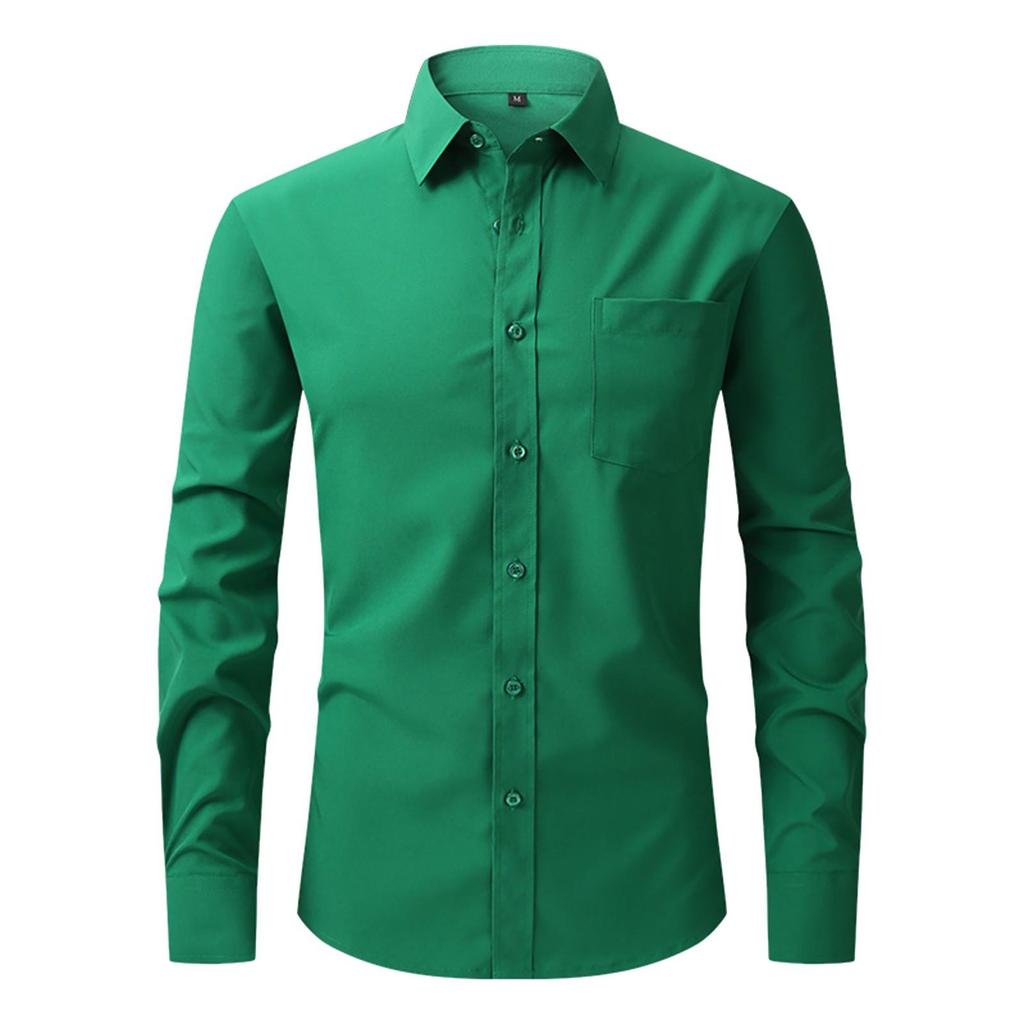Vierseitiges Stretch-Hemd für Herren, Business-Casual-Langarmshirt