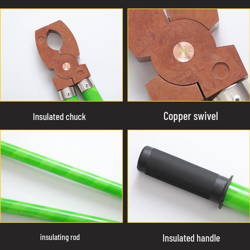 10kV High-Voltage Insulation Clamp Fuse with Bakelite Chuck & 35kV Lightweight Pliers