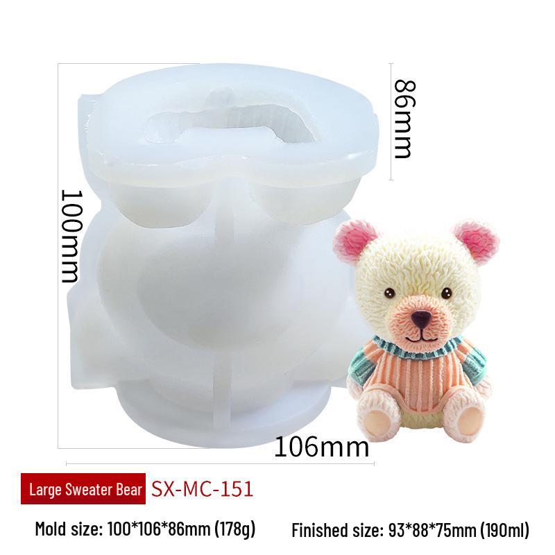 Sanxin Kleiner Bär Silikon Eiswürfel- & Mousseform für DIY Milchtee & Kaffee