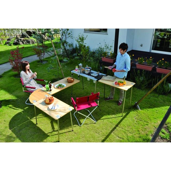 Snow Peak Multi-Function Table Corner R Bamboo CK-119TR, IGT Compatible, 496x496x25mm