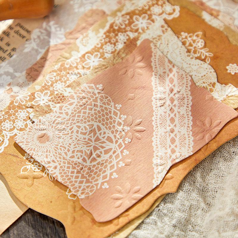 Fleeting Light Series: Retro Embossed Paper for Journaling & DIY