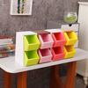 Mini Storage Box 1:12 Scale Miniature Slanted Storage Box Tiny Double Drawer Organizer for Doll Mansion Bedroom Desk